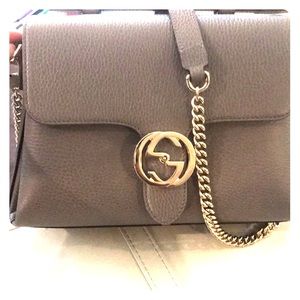 Gucci Dollar Calfskin Interlocking Shoulder Bag